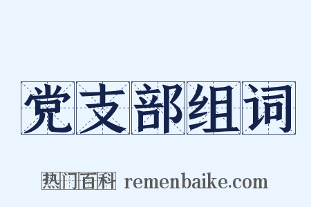 党支部组词是什么意思的图片